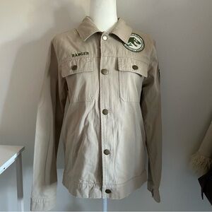 Our Universe Jurassic World Park Ranger Jacket Size S Universal Studios Beige